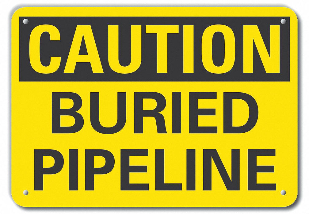Caution Sign 7 in x 10 in Aluminum