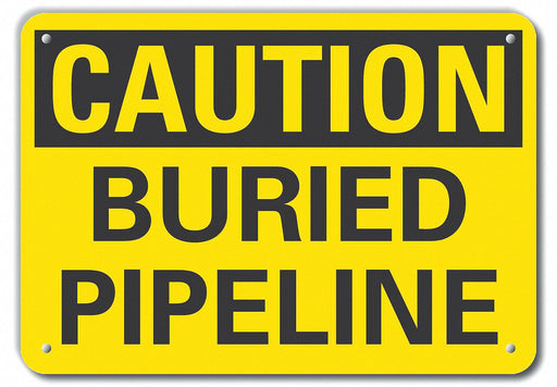 Caution Sign 10 in x 14 in Plastic