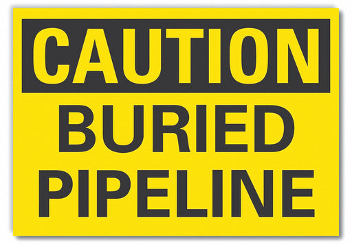 Caution Sign 7in x 10in Non-PVC Polymer