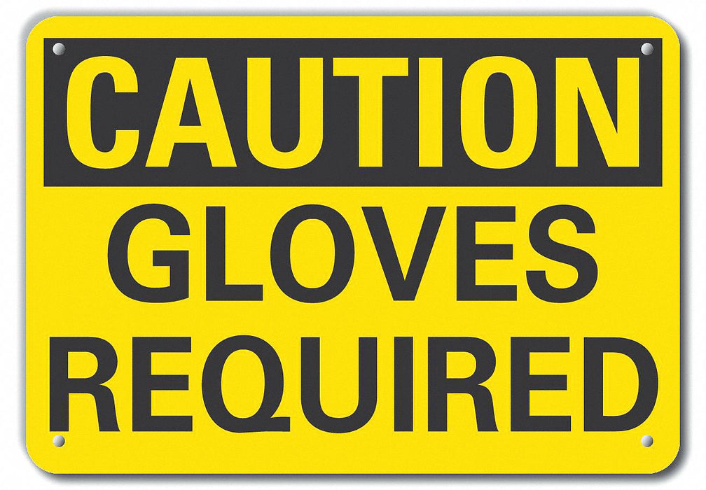 Caution Sign 7 inx10 in Plastic