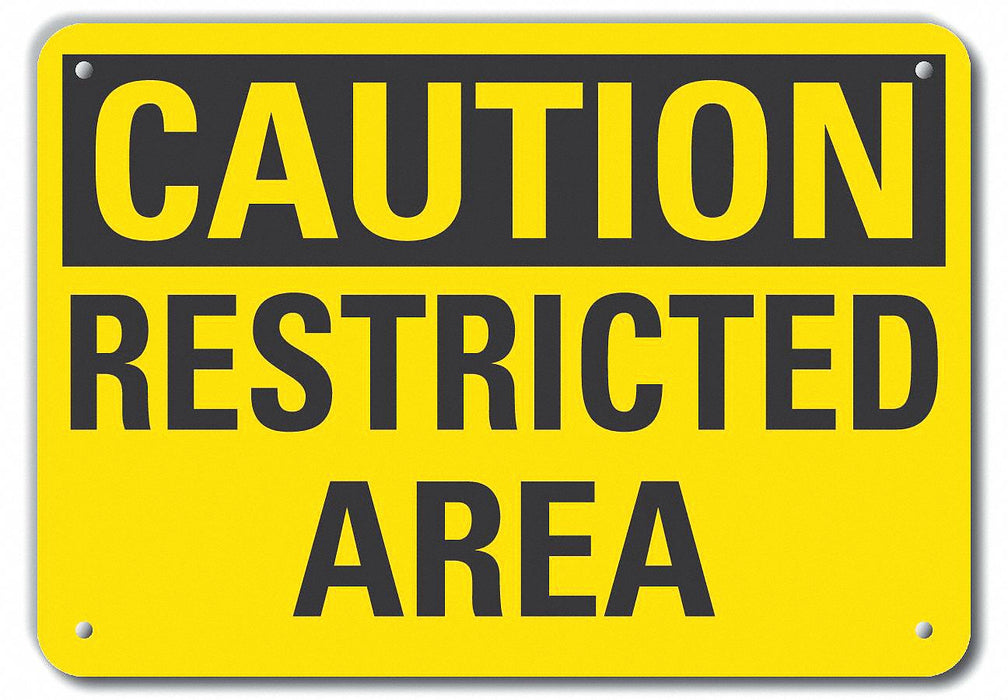 Caution Sign 7 inx10 in Plastic