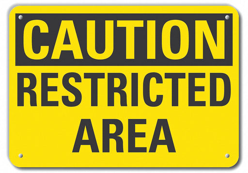 Caution Sign 7 inx10 in Plastic