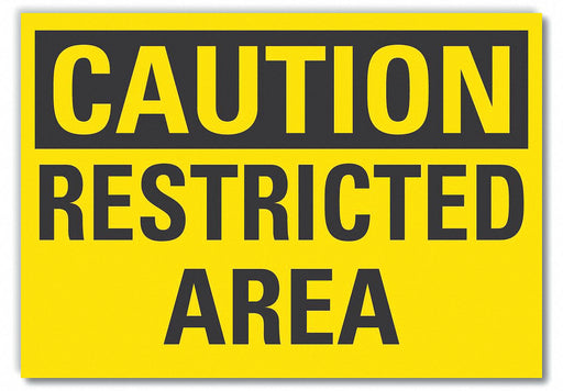 Caution Sign 7inx10in Non-PVC Polymer