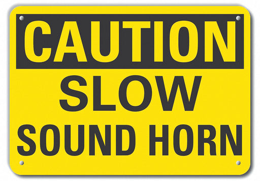 Caution Sign 10 inx14 in Plastic