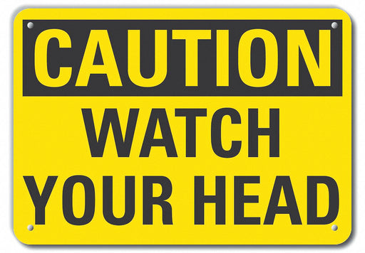Caution Sign 10 inx14 in Plastic
