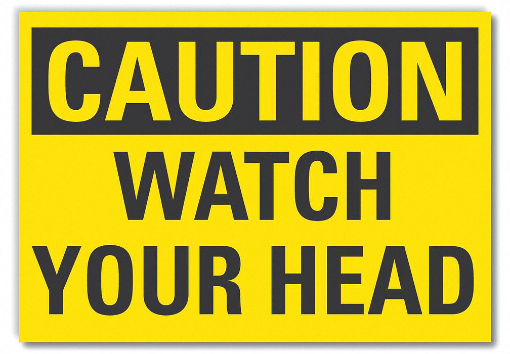 Caution Sign 7inx10in Non-PVC Polymer