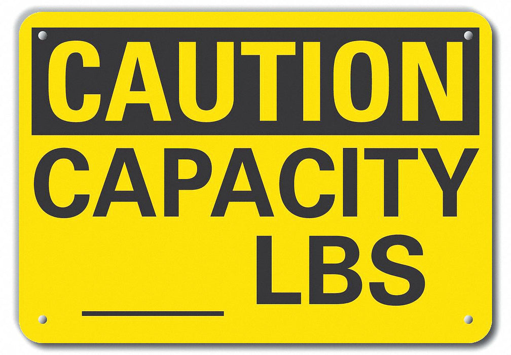 Caution Sign 7 inx10 in Plastic