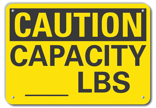 Caution Sign 7 inx10 in Plastic