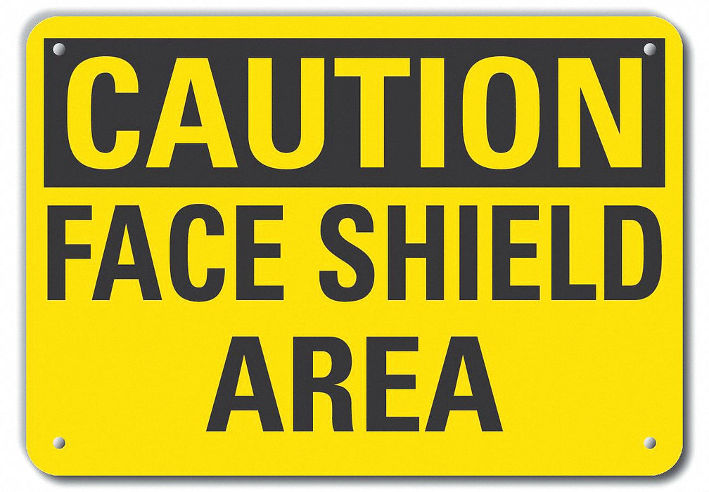 Caution Sign 7 in x 10 in Plastic