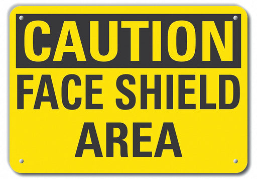 Caution Sign 7 in x 10 in Plastic