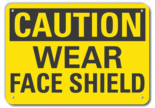 Caution Sign 7 in x 10 in Plastic