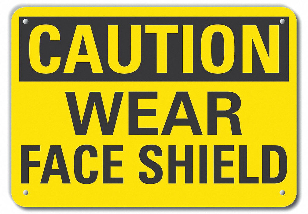 Caution Sign 10 in x 14 in Plastic