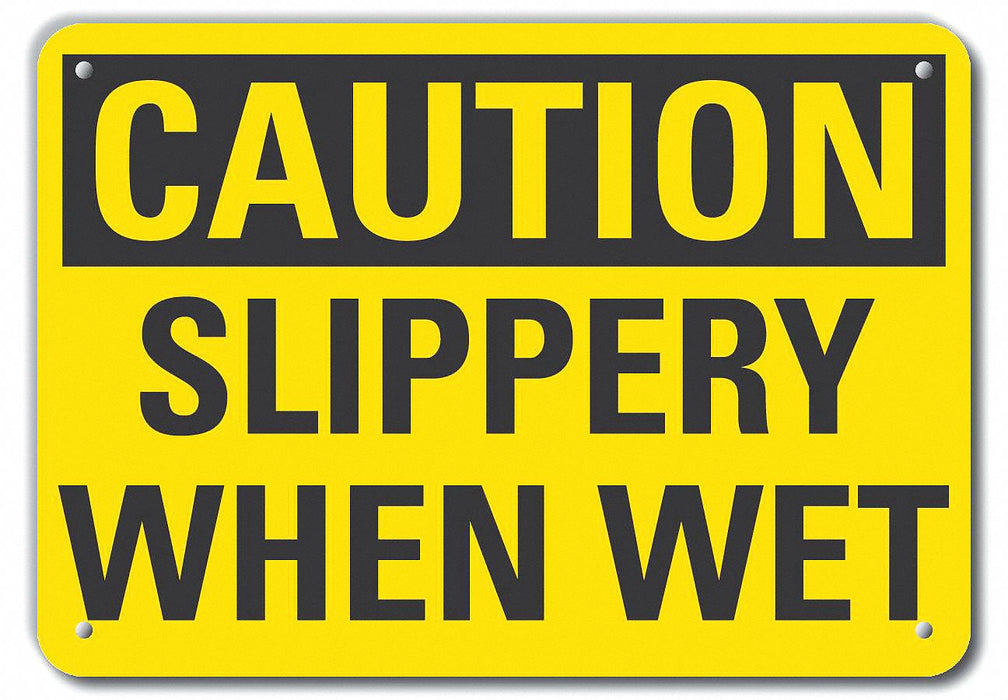 Caution Sign 7 inx10 in Plastic