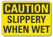 Caution Sign 7 inx10 in Plastic