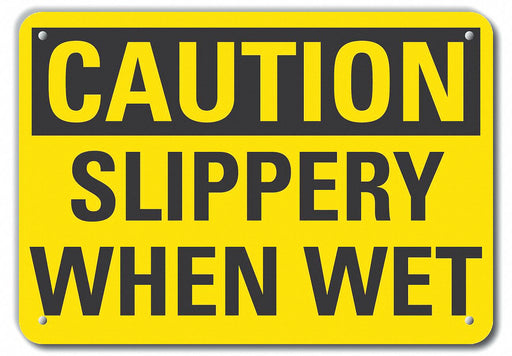Caution Sign 7 inx10 in Plastic