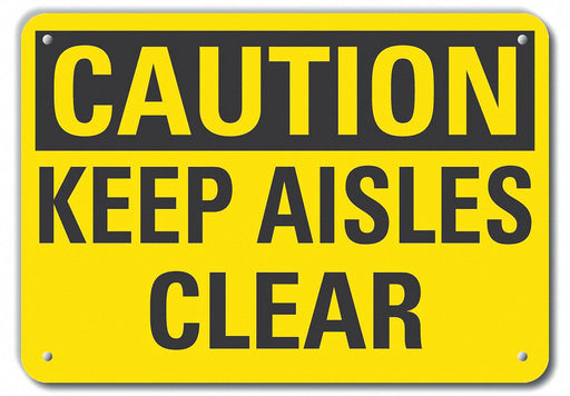 Caution Sign 10 in x 14 in Plastic