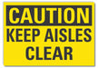 Keep Clear Caution Rflctv Label 5x7in