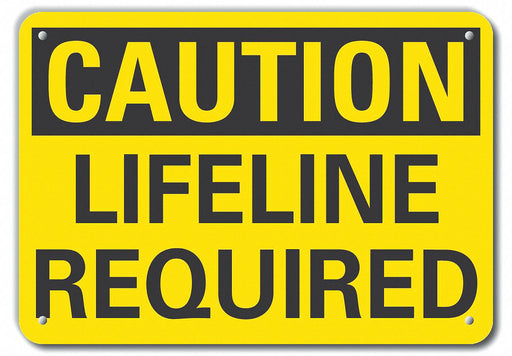 Caution Sign 10 in x 14 in Plastic