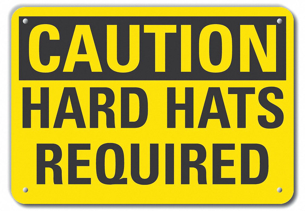 Caution Sign 10 inx14 in Plastic