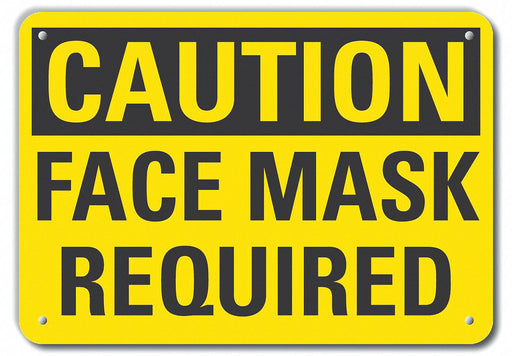 Caution Sign 10 in x 14 in Plastic
