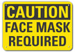 Rflct Face Mask Caution Sign 10x14in