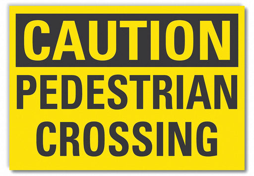 Eco-Decal Pedestrian Trfc 10x14in Plastc
