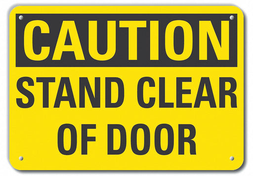 Caution Sign 7 in x 10 in Plastic