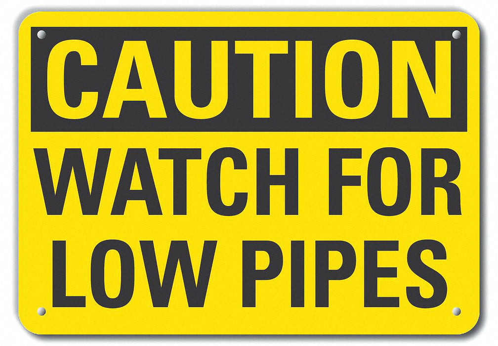 Rflctv Overhead Clrnce Caut Sign 10x14in