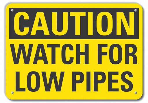Caution Sign 10 in x 14 in Plastic