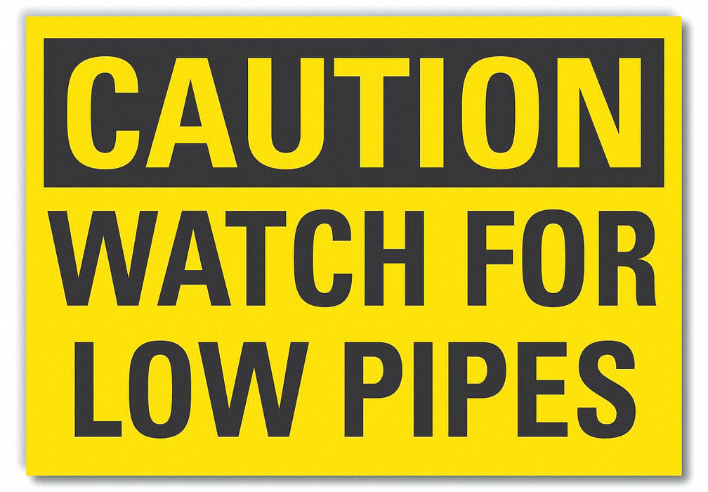 Caution Sign 7inx10in Non-PVC Polymer