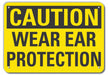 Caution Sign 7 in x 10 in Plastic