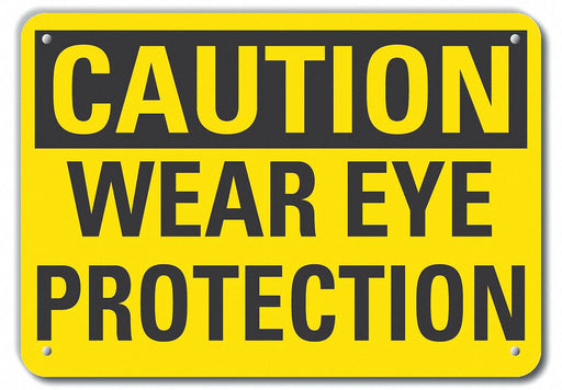 Caution Sign 10 in x 14 in Plastic