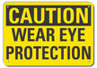 Caution Sign 7 in x 10 in Plastic