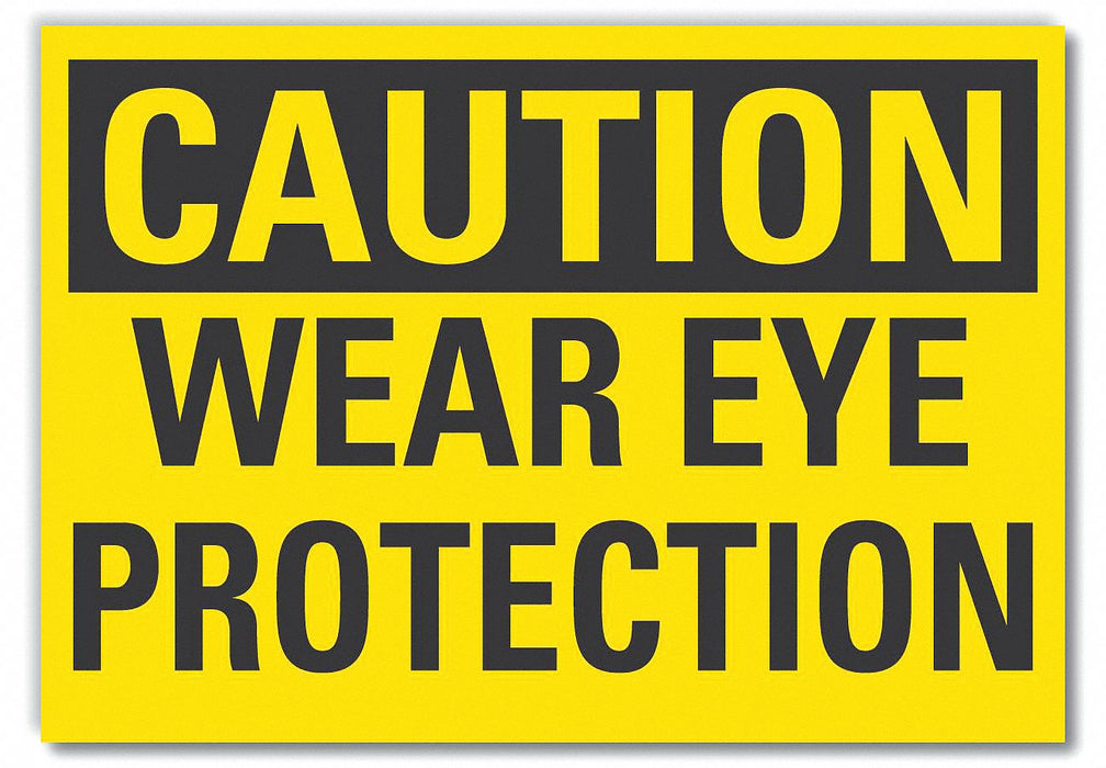 Eye Caution Rflct Label 10 in x 14 in
