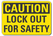 Caution Sign 10 in x 14 in Plastic