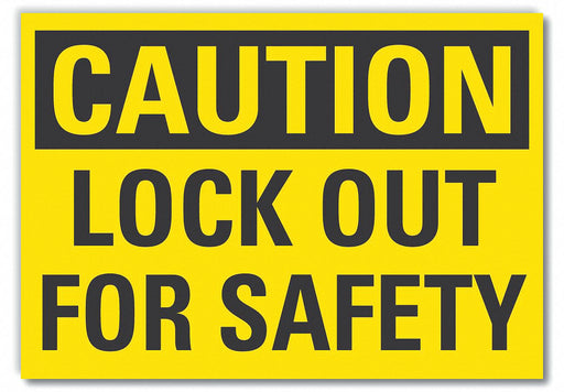 Caution Sign 7in x 10in Non-PVC Polymer