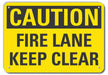 Rflctv Fire Lane Cautn Sign 10x14in Alum