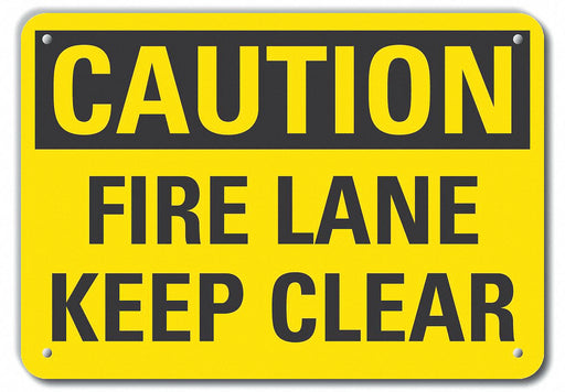 Caution Sign 10 in x 14 in Plastic