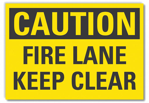 Caution Sign 7in x 10in Non-PVC Polymer