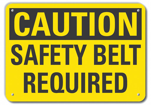Caution Sign 10 in x 14 in Plastic