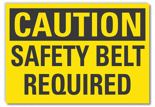 Caution Sign 7in x 10in Non-PVC Polymer