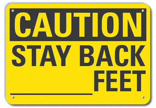 Caution Sign 10 inx14 in Plastic