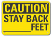 Rflctv Stay Clear Caut Sign 10x14in Alum
