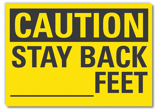 Caution Sign 7inx10in Non-PVC Polymer