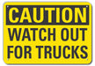 Caution Sign 7 inx10 in Plastic