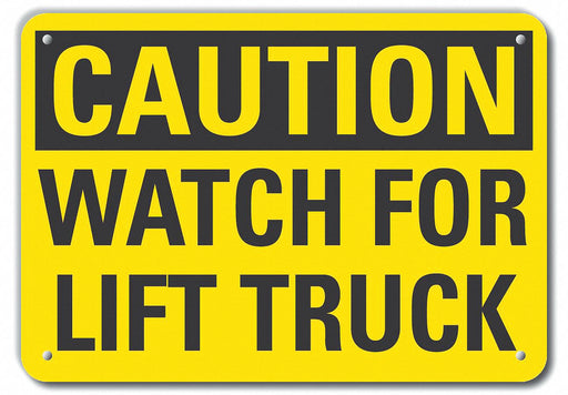 Caution Sign 10 inx14 in Plastic
