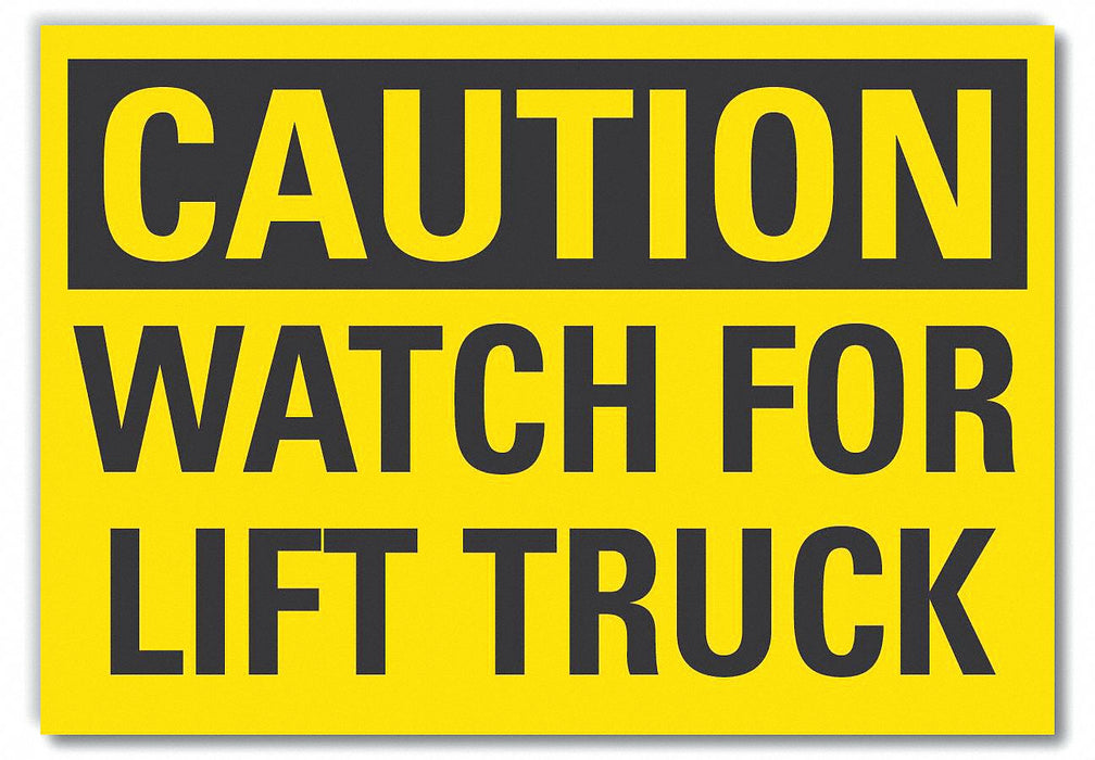 Caution Sign 7in x 10in Non-PVC Polymer