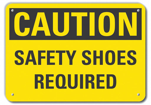 Caution Sign 7 in x 10 in Plastic