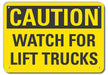 Caution Sign 7 in x 10 in Plastic