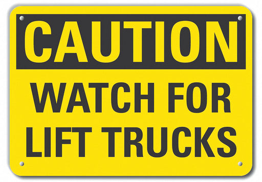Caution Sign 10 inx14 in Plastic